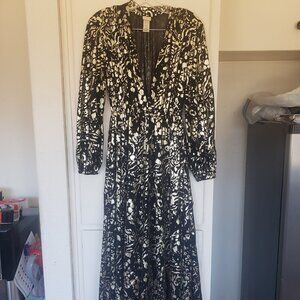 H & M gold and Black Dress Size 2